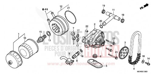 FILTRE A HUILE/POMPE A HUILE NT700VB de 2011